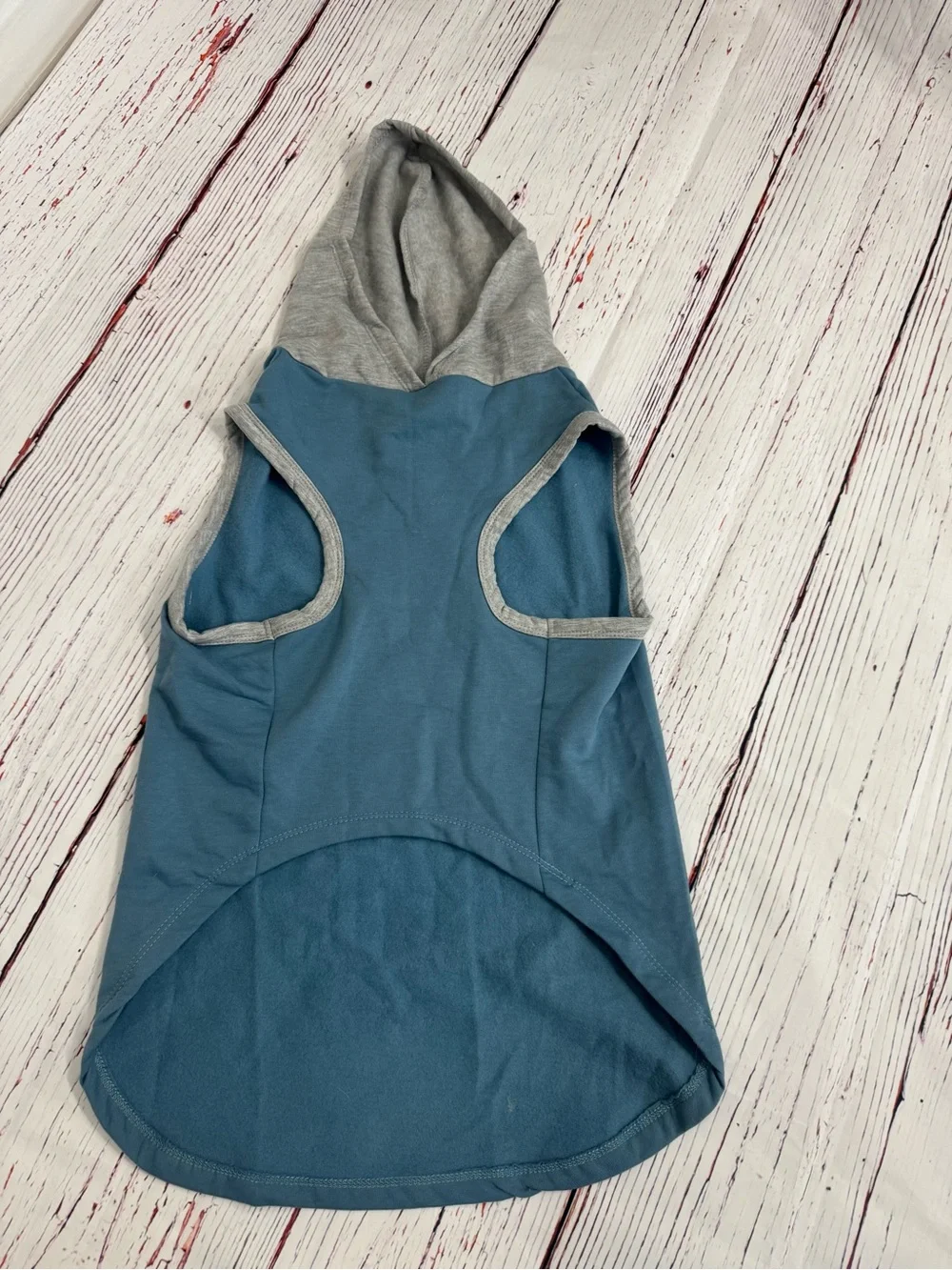 Play On! XXL Dog Hoodie Shirt “Wake Up and Be Awesome” Blue Gray Pet Apparel